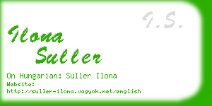 ilona suller business card